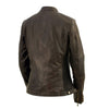 Milwaukee Leather Vintage SFL2813 Women's Brown Leather Moto Style Fashion Jacket