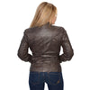 Milwaukee Leather SFL2825 Women's Snap Collar Brown Lambskin Leather Jacket