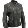 Milwaukee Leather SFL2830 Women's Black Sheepskin Scuba Style Fashion Leather Jacket