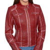 Milwaukee Leather SFL2830 Women's Red Scuba Style Sheepskin Fashion Leather Jacket