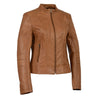 Milwaukee Leather SFL2860 Women's Saddle Zip Front Stand Up Collar Leather Jacket
