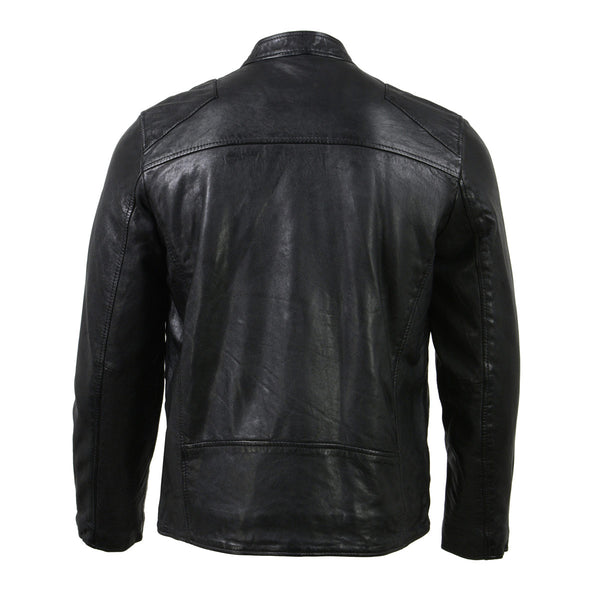 Milwaukee Leather Vintage SFM1803 Men's Black Leather Moto Style Fashion Jacket