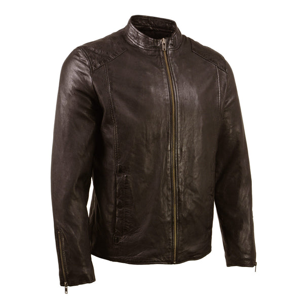 Milwaukee Leather Vintage SFM1803 Men's Brown Leather Moto Style Fashion Jacket