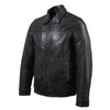 Milwaukee Leather Vintage SFM1804 Men's Classic Black Zipper Front Jacket with Shirt Collar