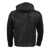 Milwaukee Leather Vintage SFM1807 Men's Black Premium Leather Hooded Jacket