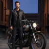 Milwaukee Leather SFM1885 Men's Black Leather Fashion Jacket with Piping Design