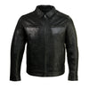 Boston Harbour 1.0 Men's Black New Zealand Lamb Leather Fashion Car Coat Jacket SFM1899