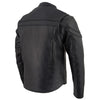 Milwaukee Leather SH1408 Men's Sporty Crossover Vented Black Leather Scooter Jacket