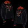 NexGen SH1939 Women's 'Reflective Tribal' Orange and Black 3/4 Textile Vented Jacket