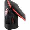 Milwaukee Leather SH1954 Women's Black and Red Textile Jacket with Stud and Wings Detailing