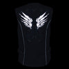 Milwaukee Leather SH1955 Ladies Black and Pink Textile Vest with Wing Embroidery