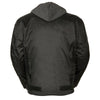 NexGen SH2034 Men's Black and Grey Nylon Racer Jacket with Hoodie