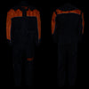 NexGen Men's SH2051 Black and Orange Hooded Water Proof Armored Rain Suit