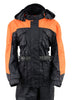 NexGen Ladies SH205101 Black and Orange Armored Hooded Water Proof Rain Suit