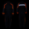 NexGen Men's SH2052 Black and Orange Hooded Water Proof Armored Rain Suit