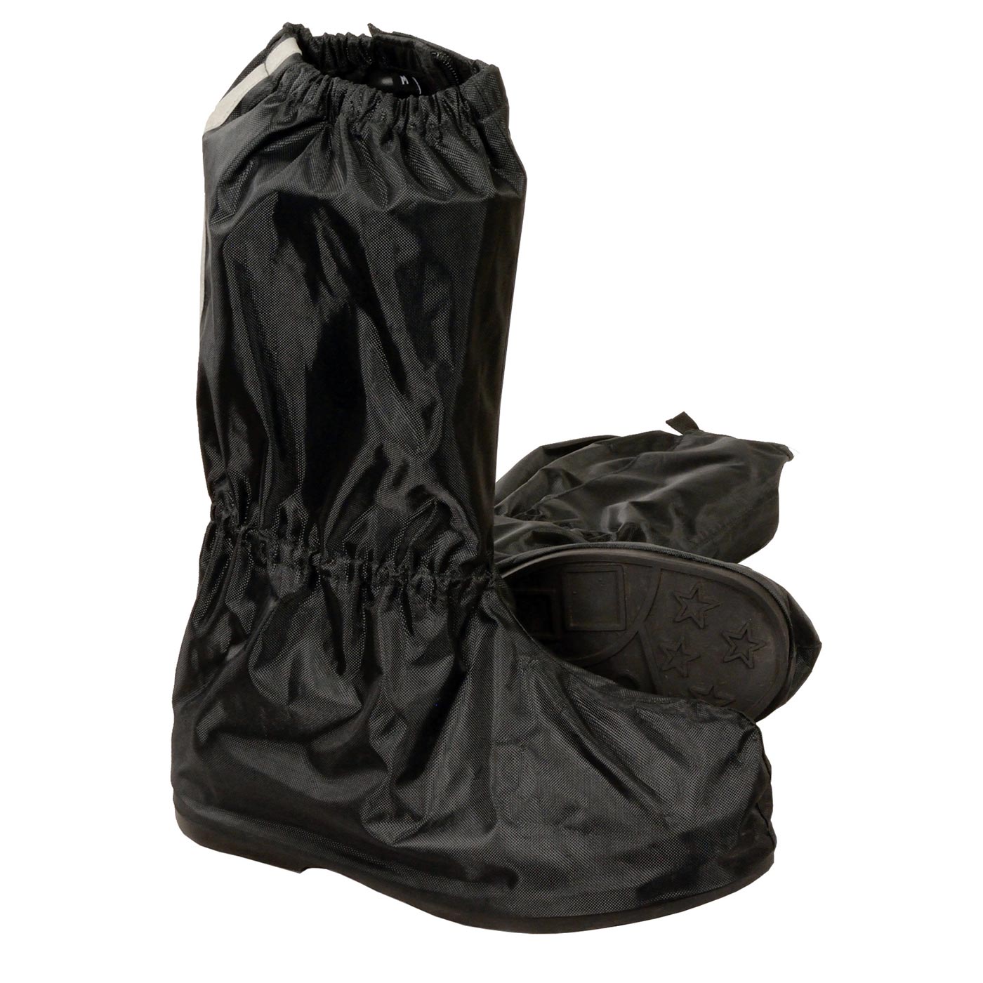 Milwaukee Leather SH2100 Men's Black Full Coverage Rain Boot Cover with Hard Walking Sole