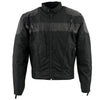 NexGen Men’s SH2177 Black Leather and Textile Vented Racer Jacket