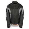 Bikers Edge SH2188 Women's Black and Grey Textile Jacket with Side Stretch