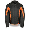 Milwaukee Leather SH2188 Ladies Black and Orange Textile Jacket