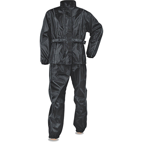 NexGen SH2215L Women's Lightweight Oxford Nylon Black Water Resistant Rain Suit