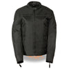 Milwaukee Leather SH2261 Women's Black Textile Lightweight Motorcycle Jacket with Reflective Piping