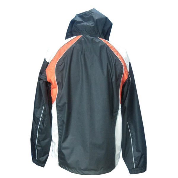 NexGen Ladies SH2349 Black, Beige and Orange Hooded Water Proof Rain Suit