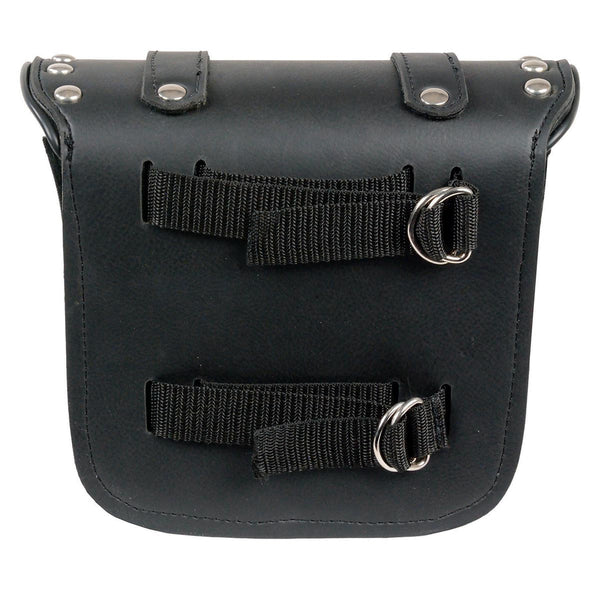 Milwaukee Leather SH546 Small Black PVC Studded Motorcycle Sissy Bar Bag