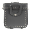 Milwaukee Leather SH582 Medium Black ‘Studded’ PVC Sissy Bar Motorcycle Bag