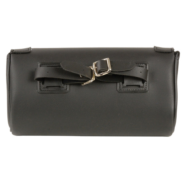 Milwaukee Leather SH61401 Black Medium Motorcycle Windshield PVC Tool Bag with Self FastenerClosure