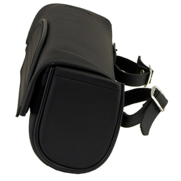 Milwaukee Leather SH621 Black PVC Motorcycle Tool Bag with Self FastenerClosure