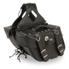 Milwaukee Leather SH629ZB Black Zip-Off PVC Motorcycle Throw Over Saddlebags with Rivets