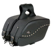 Milwaukee Leather SH646ZB Black Zip-Off PVC Studded Throw Over Motorcycle Saddlebags