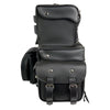 Milwaukee Leather SH65001 Large Black PVC  4-Piece Motorcycle Touring Tail Bag