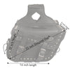 Milwaukee Leather SH66401ZB Black Large 'Studded and Braided' Zip-Off PVC Throw Over Motorcycle Saddlebags