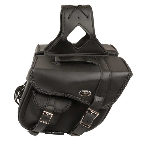 Milwaukee Performance SH66501ZB Black Medium Braided Zip Off PVC Throw Over Saddlebags