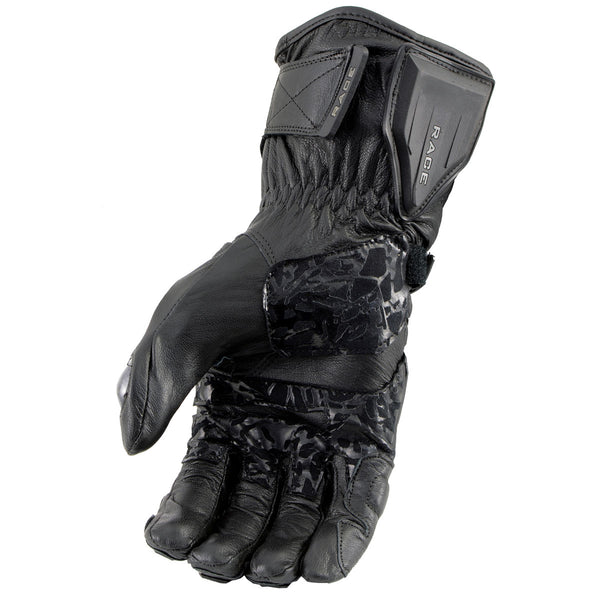 Xelement XG-717 Men's Black ‘Acceleration’ Leather Armored Motorcycle Gloves