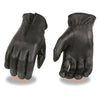 Milwaukee Leather SH728 Women's Black Thermal Lined Leather Motorcycle Hand Gloves W/ Wrist Zipper Closure