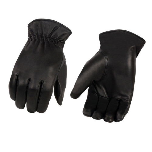 Milwaukee Leather SH734 Men's Black Thermal Lined Leather Motorcycle Hand Gloves W/ Sinch Wrist Closure