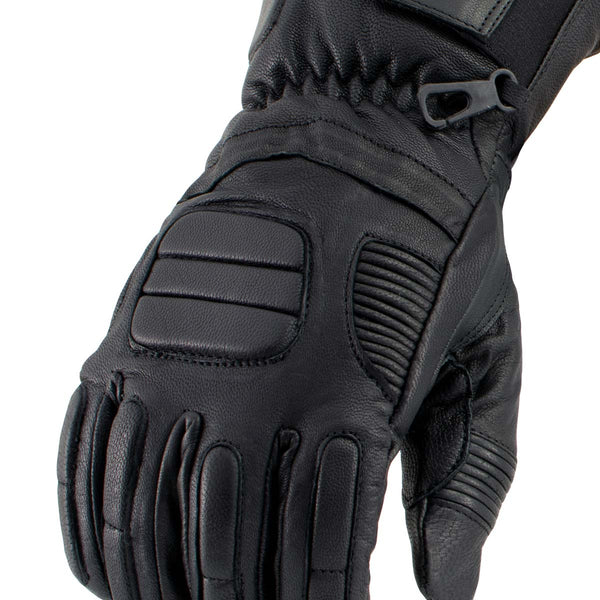 Milwaukee Leather SH752 Men's Black Breathable ‘Gauntlet’ Leather Gloves