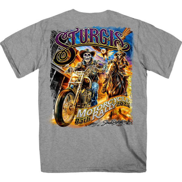 2025 Sturgis Motorcycle Rally #1 Ghost Rider Heather Grey Men's T-Shirt