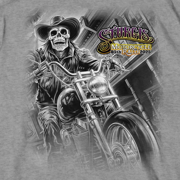 2025 Sturgis Motorcycle Rally #1 Ghost Rider Heather Grey Men's T-Shirt