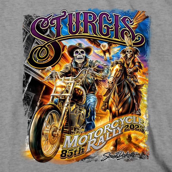 2025 Sturgis Motorcycle Rally #1 Ghost Rider Heather Grey Men's T-Shirt