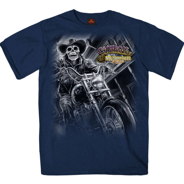 2025 Sturgis Motorcycle Rally #1 Ghost Rider Navy Men's T-Shirt