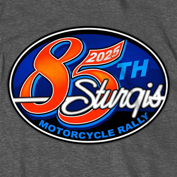 2025 Sturgis Motorcycle Rally Rally Logo Heather Charcoal Men's T-Shirt