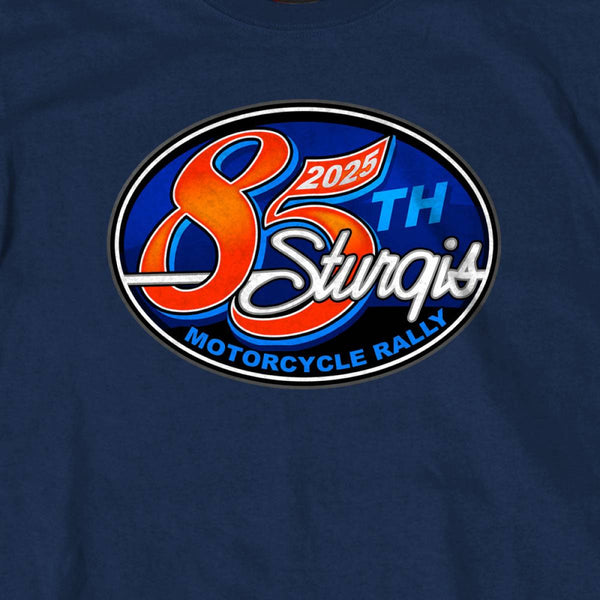 2025 Sturgis Motorcycle Rally Rally Logo Navy Men's T-Shirt