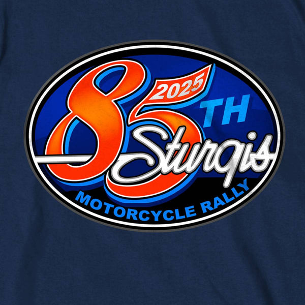 2025 Sturgis Motorcycle Rally Rally Logo Navy Men's T-Shirt