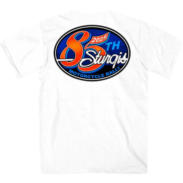 2025 Sturgis Motorcycle Rally Rally Logo White Men's T-Shirt