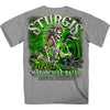 2025 Sturgis Motorcycle Rally Skeleton Chief Heather Grey Men's T-Shirt