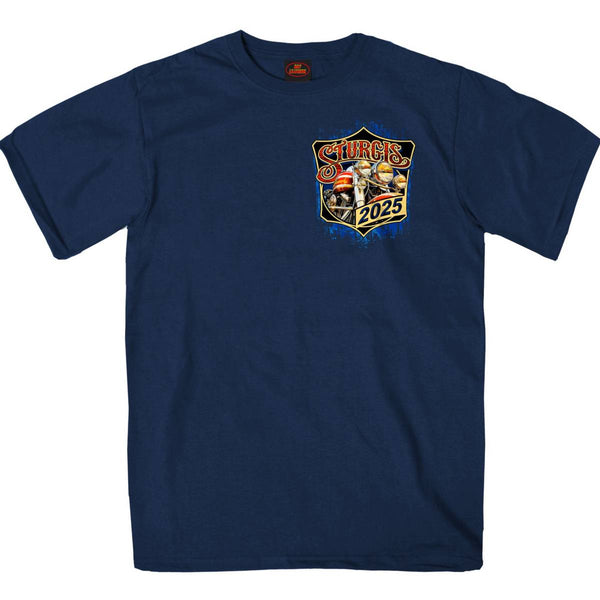 2025 Sturgis Motorcycle Rally Rushmore Navy Men's T-Shirt