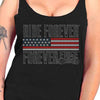 Hot Leathers GLC2443 Ladies 'Ride Forever, Forever Free' US Flag with Bling Black Tank Top Shirt